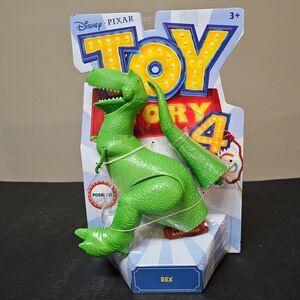 Toy Story 4 Rex the Dinosaur Posable Toy 5" New Pixar Mattel Toy, 2019